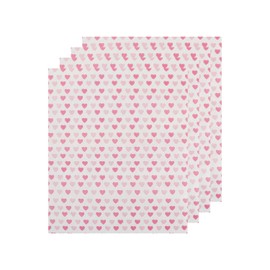 Bojueshaw 50 Sheets Baking Wrapping Paper,Deli Greaseproof Reusable Bees Wrap Paper,Food Basket Liners for Cakes,Breads,Sandwiches(Heart)