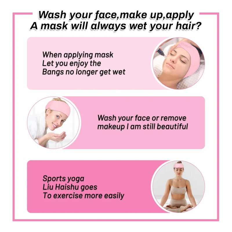 62 Diademas Para Spa De Maquillaje Facial Esponjas Brochas