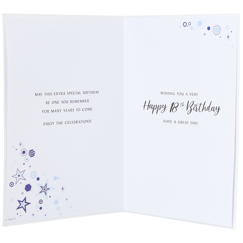 Modern Milestone Age Birthday Card 18th Grandson - 9 x