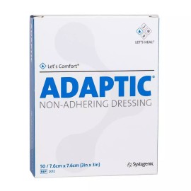 ADAPTIC 50 Count Non Adhering Wound Dressing Petrolatum Emulsion 812082809651