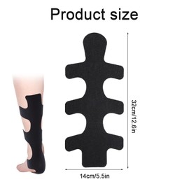 12pcs Precut Kinesiology Tape for Achilles Tendon, Waterproof & Breathable Athletic Tape Enhance Elastic Sports Patch Strips Provides Stability for Achilles and Muscle Support