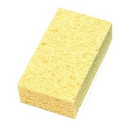 Nihon Insōru Kōgyō Cellulose Bath Sponge Made in Japan Water Absorbent Quick Drying Bath Cleaning Sponge Yellow 2-Piece Set