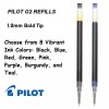 Pilot G2-10 Gel Ink Rolling Ball Pen Refills, 1.0mm Bold