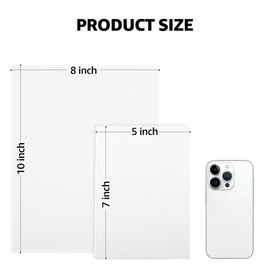 MaxGear Canvases for Painting 5"x7", 12 Pack Painting Canvas Panels, 100% Cotton Blank Flat Art Canvases for Painting for Acrylic Oil Watercolor Paint Tempera