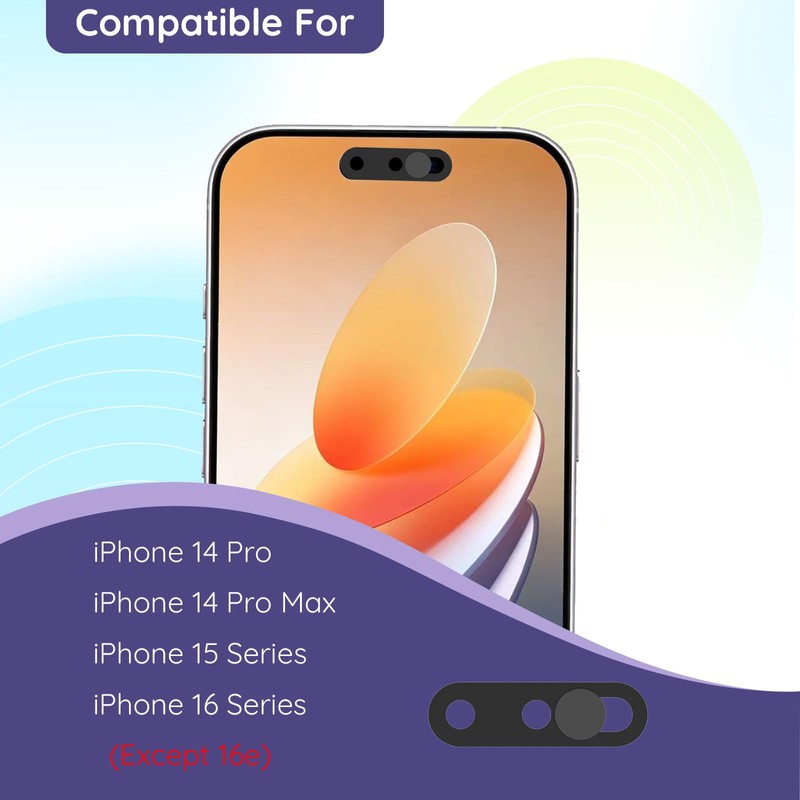 Front Camera Cover Compatible for 16 Pro Max/16 Pro /16