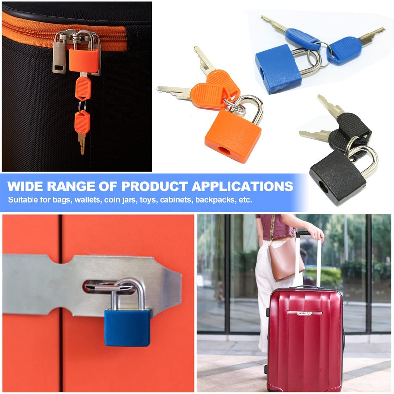 Suitcase Lock with Key, 6 Pack Small Luggage Locks and
