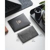 VULKIT Leather Business Card Holder 2 Sided Slim Business Name