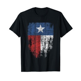 Texas T Shirt for Women Men Kids Distressed Texas Flag T-Shirt, black