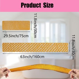 2 Pcs African Exfoliating Net Sponges, Body Scrubber Bath Rag Shower Body Back Scrubber, for Women Men Shower, Beauty Skin Wash Towel(Red, Yellow)