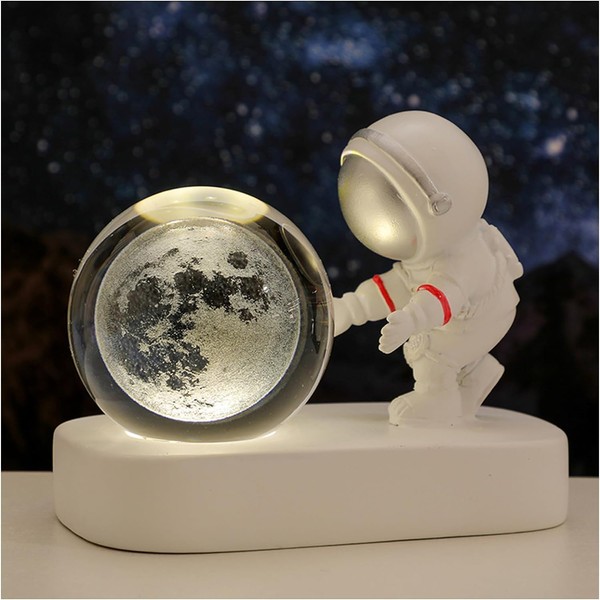 3D Astronaut Crystal Ball Night Light, 3D Galaxy Crystal Ball