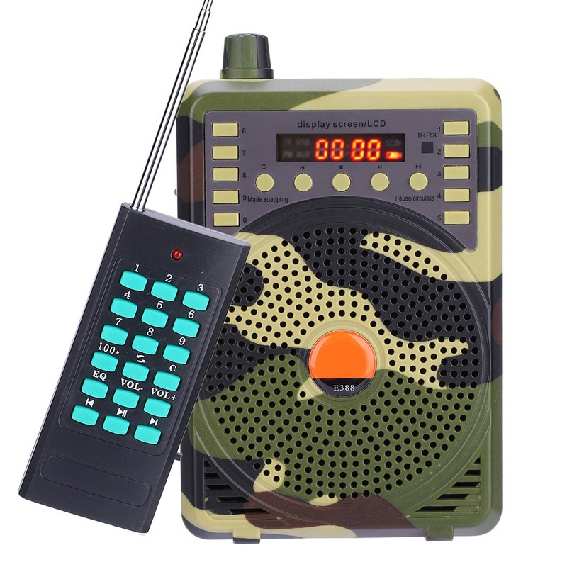 Portable Electronic Bird Caller Hunting Decoy Calls MP3 Speaker Remote