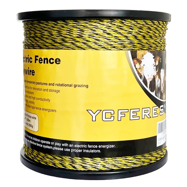 YCFERESY YCFERESY Upgraded Electric Fence Polywire 3366 Feet 1026 Meters,