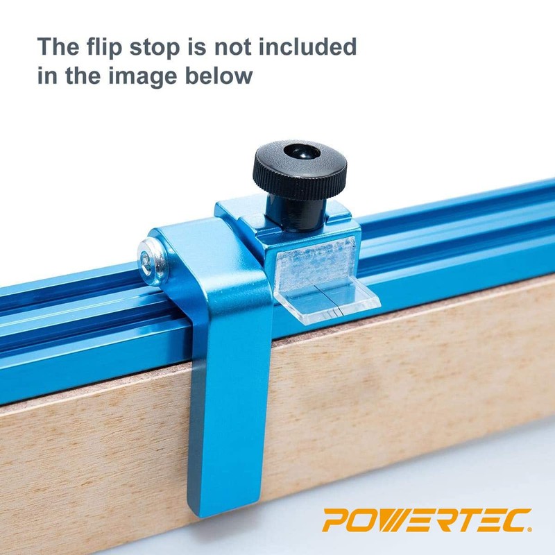 POWERTEC 71131 Aluminum Double T-Track Fence Cap Kit, Right to
