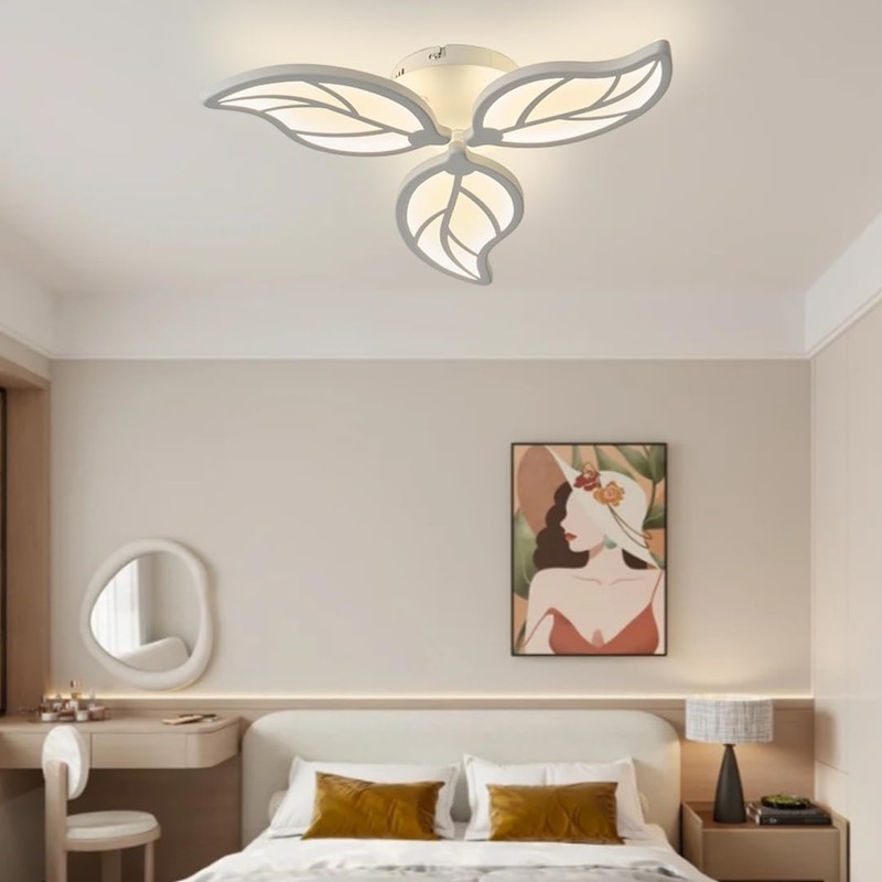 STARRYOL 24 W Modern Leaf-shaped LED Ceiling Light, 45 cm