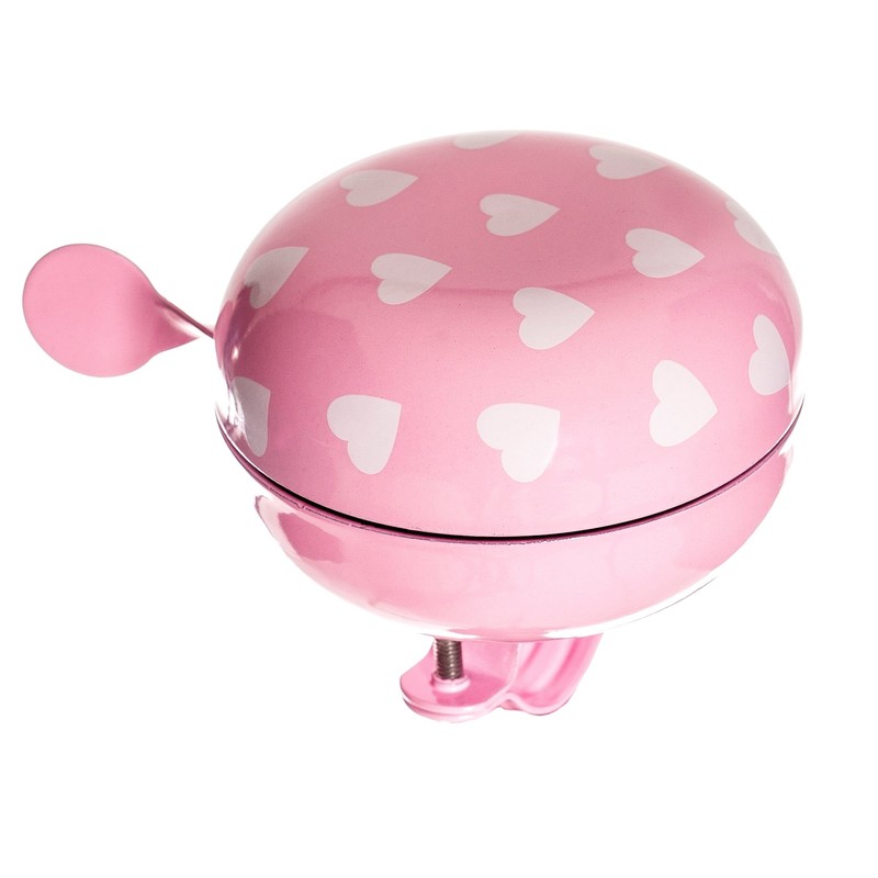 Sport Direct Bike Bell Oversize Large Pink Hearts 80 mm