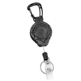 Retractable Key Ring, Extendable ID Card Yo-Yo with 31.5 Inch Steel Cable, Durable Carabiner Card Holder, ID Clip for ID Card Holder, Keys