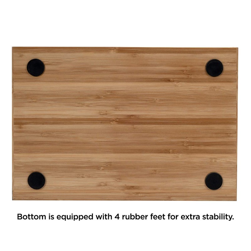 Mobilevision Bamboo Wine & Cheese Serving Tray Plus Drawer for