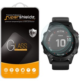Supershieldz (3 Pack) Designed for Garmin Fenix 6 / Fenix 6 Pro/Fenix 6 Sapphire/Fenix 6 Pro Solar Tempered Glass Screen Protector, Anti Scratch, Bubble Free
