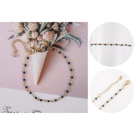 Blue Tourmaline Bracelet for Women Stone Beaded Crystal Girls Gift for Yoga Meditation Healing Stone Bracelet as Mother Friendship Present(single layer)