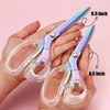 Jasni 2 pack 8 inch Transparent office School scissors Comfort-Grip
