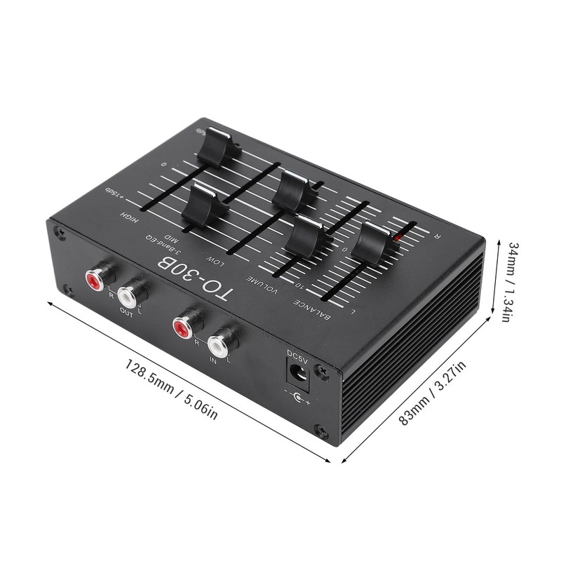 3 Band Equalizer, Stereo Sound Enhancement, Hi-Fi Preamp, Volume Control
