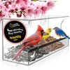 Window Bird Feeder by Nature's Hangout - Award-Winning Transparent Acrylic