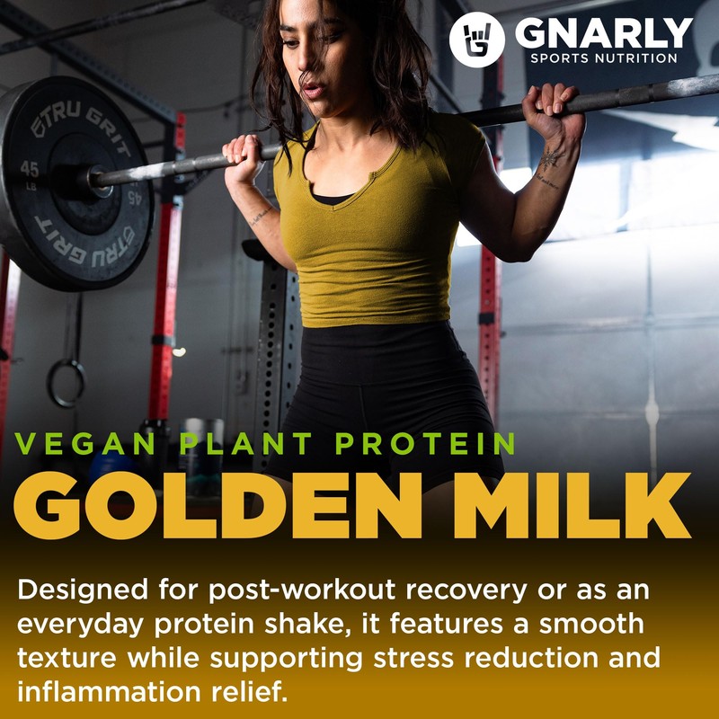 Gnarly Nutrition Golden Milk Plant-Based Protein Blend – Vegan Powder