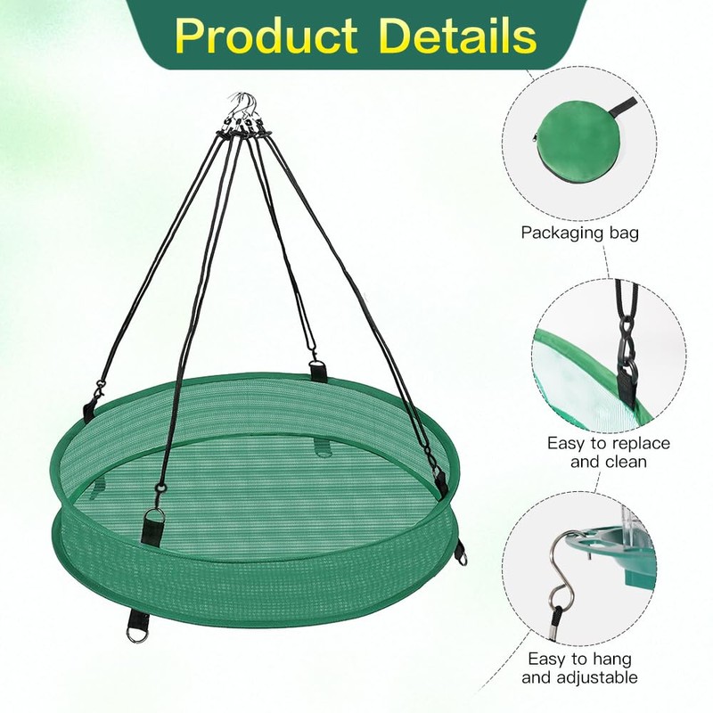 Bird Seed Catcher Trays – 20" Diameter x 4" High,