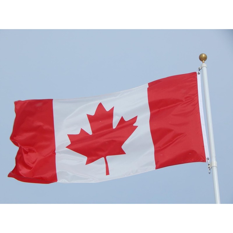 ANCONINE Canada Flag 6x10FT, Canadian National Flags with 3 Brass
