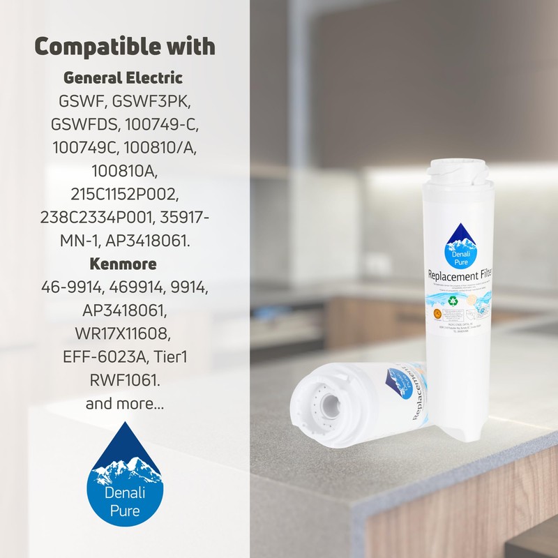 3-Pack Replacement for General Electric PGCS1PJXASS Refrigerator Water Filter -