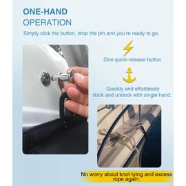 sixcow 1/2-Inch Quick Release Boat Fender Holder Receiver Install Tool, Marine Stainless Steel Quick-Release Install Boat Fender Mount Brackets Hanger Kit Set