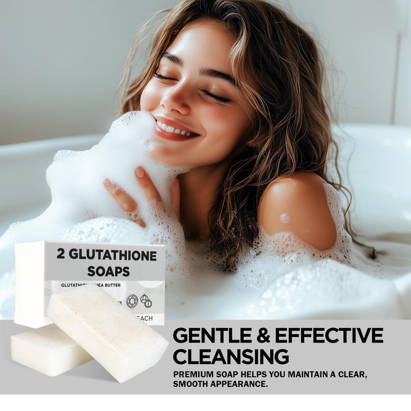 Princess Belle Glutathione Soap, Natural Exfoliating Bar Soap for Dirt,