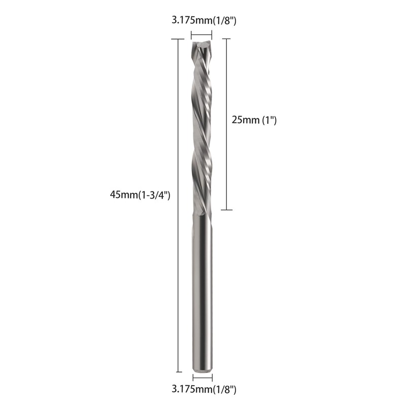 EU_HOZLY 3.175 x 25 mm Up & Down Cut Two