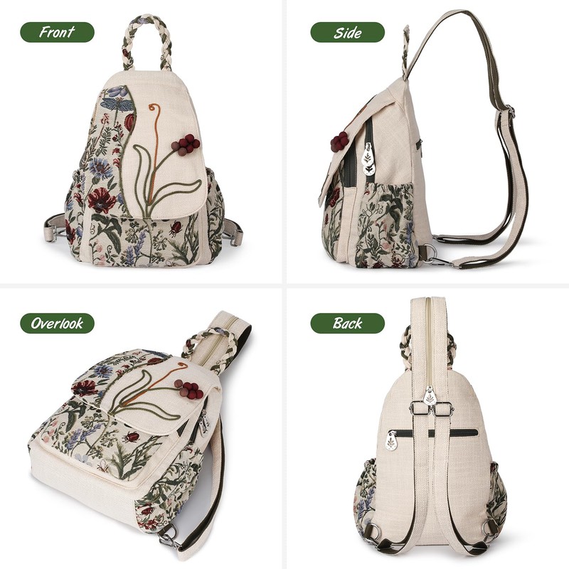 AULUDA Women's Al-0101 Backpack, Grape Flower, M