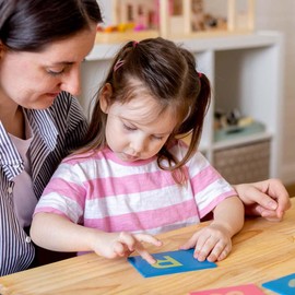 Hidoggy Montessori Lower and Capital Case Sandpaper Letters with Boxes 26 Lowercase and Uppercase Letters for Toddlers Kids