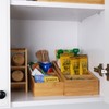 HTB 4-Section Snack Organizer with Removable Dividers for Kitchen, Cabinet,