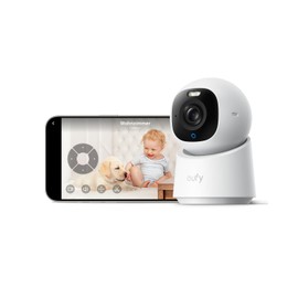 eufy Security eufy Innenkamera E30, Neue Generation, 4K UHD-berwachungskamera innen, Haustier-/Babykamera mit Phone-App, Auto-Tracking Mensch/Tier, Farb-Nachtsicht, 360 Schwenken & Neigen, Untersttzt Homekit