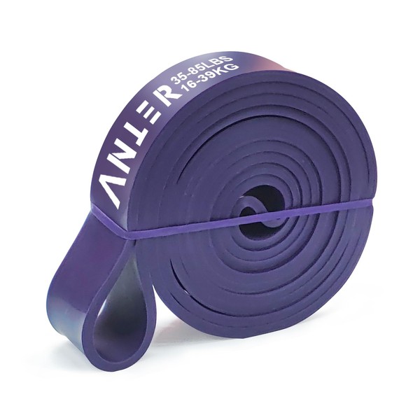 ANTER® Premium Muscle Building Elastic Band | Bye Back Pain, Hello Fitness at Home: Discover the Magic of Our Single Resistance Band | High-Quality Fitness Elastic Band #3 Purple