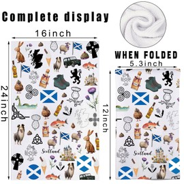 MYSOMY Scottish Kitchen Towels Scottish Kitchen Decor Scottish Thistle Towel Scotland Kitchen Towel Scotland Housewarming Gift (icecream Scot UK)