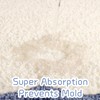 Light Blue Scalloped Long Bathroom Rug Runner Bath Mat