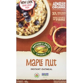 Natures Path, Oatmeal Pouches Maple Nut Organic 8 Count, 14 Ounce