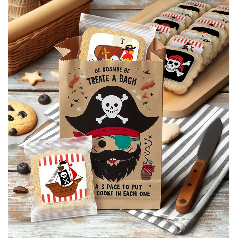 Pirate Themed Cookies Party Favors Birthday Baby Shower | Individually
