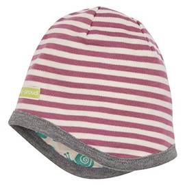loud + proud Unisex Baby Reversible Hat, GOTS Certified Beanie Hat, grape