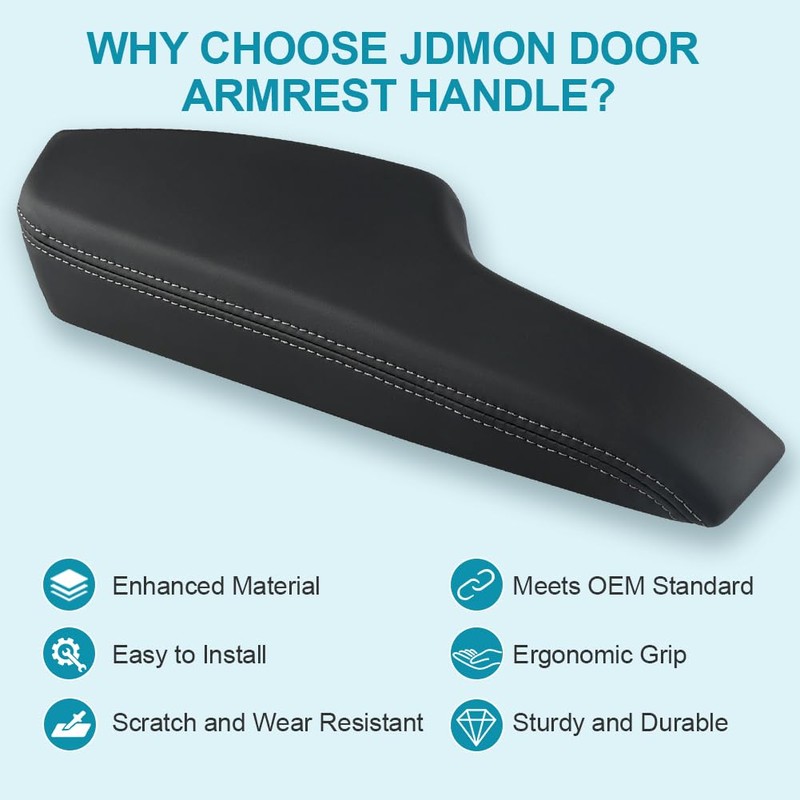 JDMON Front Left Driver Side Interior Door Armrest Replacement for