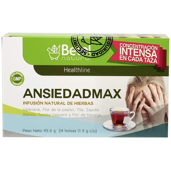 Ansiedadmax Tea by Betel Natural - Natural Support for Health and Relaxation - 24 Tea Bags
