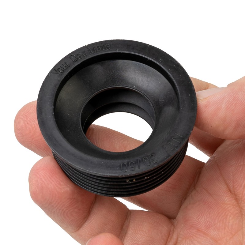 Siphon rubber sleeve, 2 pieces, made of rubber, NW 30/50,