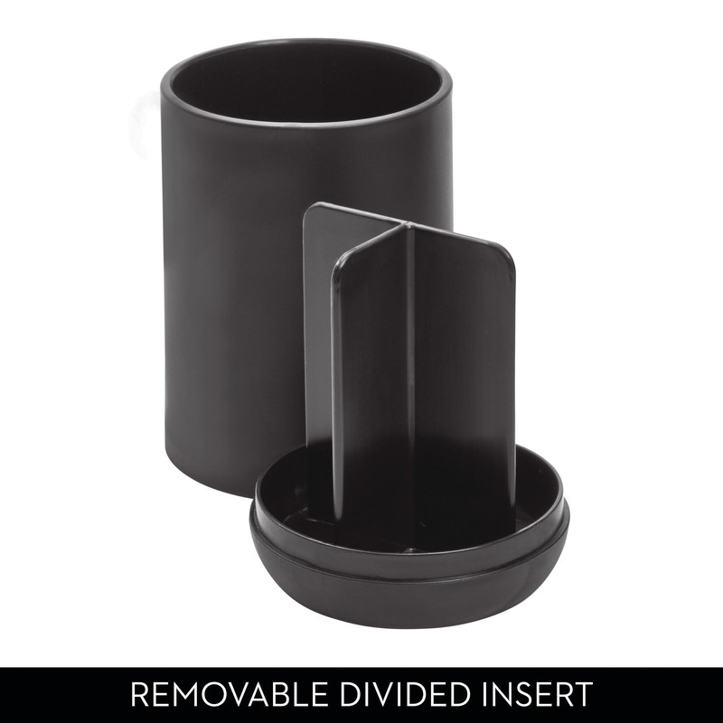 iDesign Toothbrush Holder for Normal Toothbrushes, Spin Brushes, and Toothpaste,