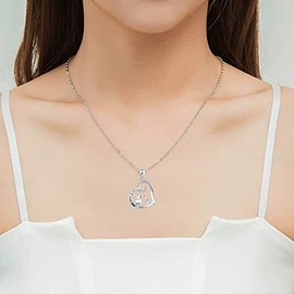 YALLNASL Mother's Day Birthday Gifts for Mom Mother from Daughter Son I Love You Forever Necklaces for Mama Mommy Elephant Lover Gifts for Wife Aunt Daughter Heart Necklaces