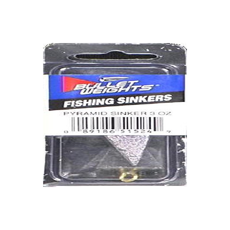 Bullet Weights Pyramid Sinkers Size 3 oz. 3 pc