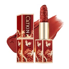 CATKIN CATKIN Red Lipstick, Matt, Long Lasting, High Impact, Moisturizing Formula, enriched with Avocado Oil and Vitamin E, 3.2g